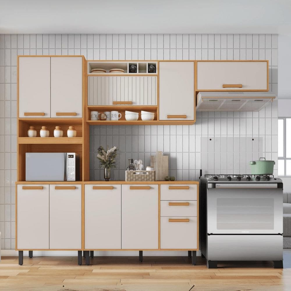 Cozinha Completa Nápoles 4 Peças Off White