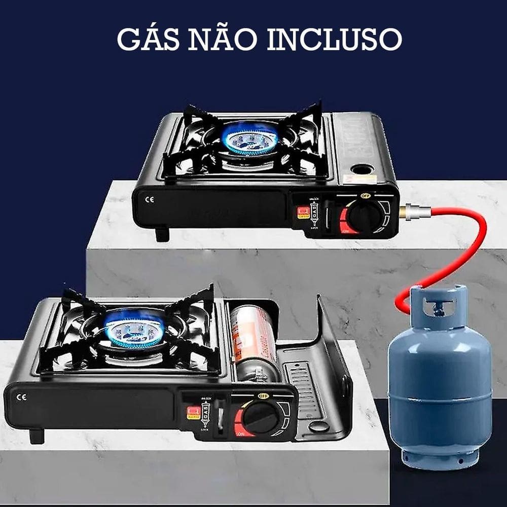 Mini Fogão Portátil Compacto Com Regulagem De Gás