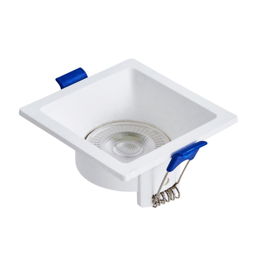 Spot Embutir Quadrado Recuado Branco 9,4cm Led 6W 4000K Bivolt