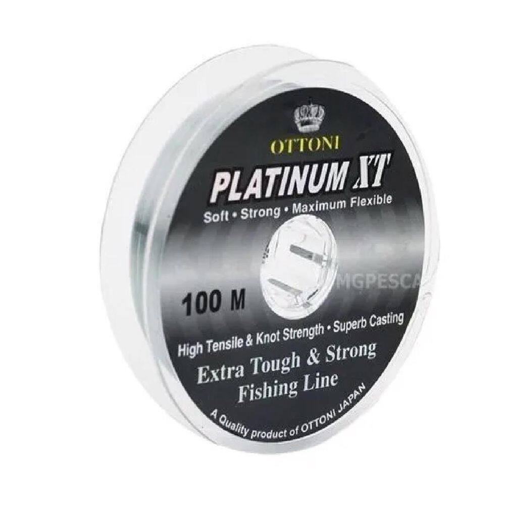 Linha Monofilamento Platinum Xt - 0,35Mm 34,3Lb 100 Metros