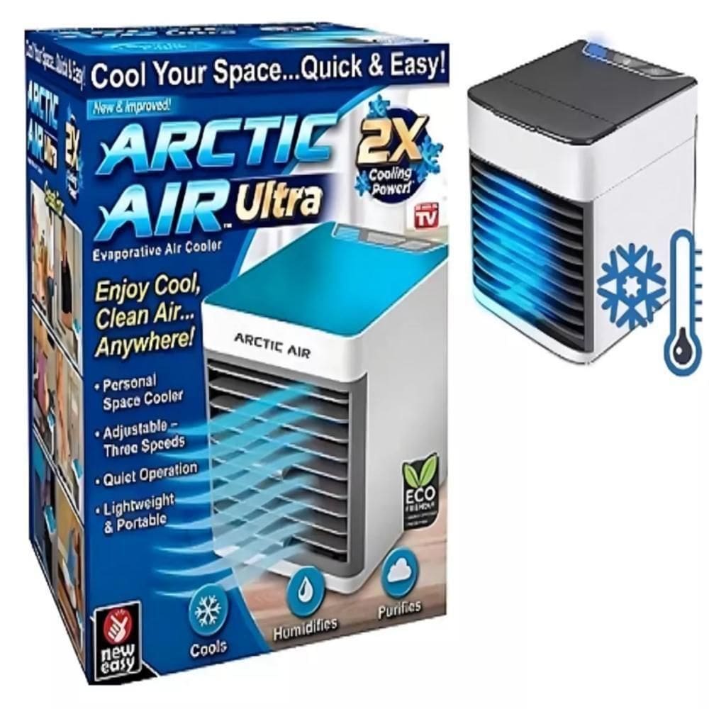 Ar Condicionado Portatil Mini Climatizador Umidificador De Mesa Refrigerador 3 Em 1 Purificador Ventilador Bivolt