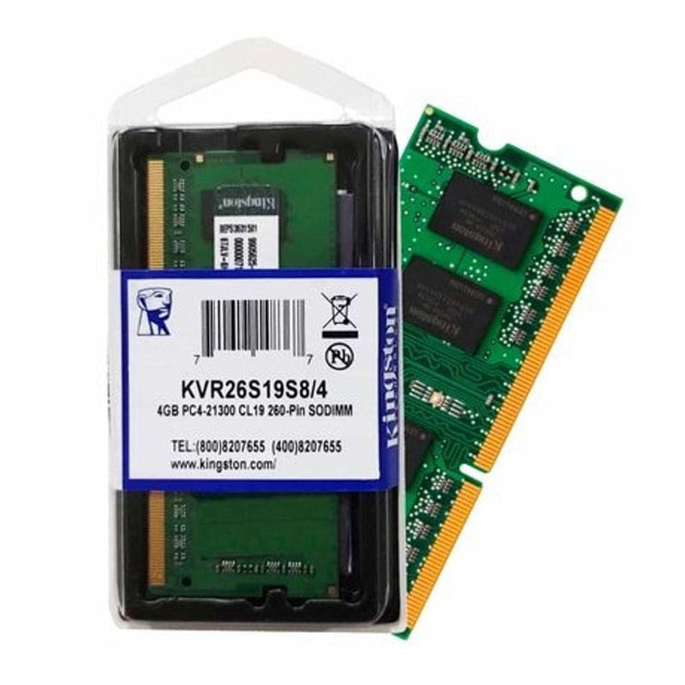 Memoria Notebook 4gb - Ddr4 - 2400mhz - Kingston - Kvr24s17s8-4gb
