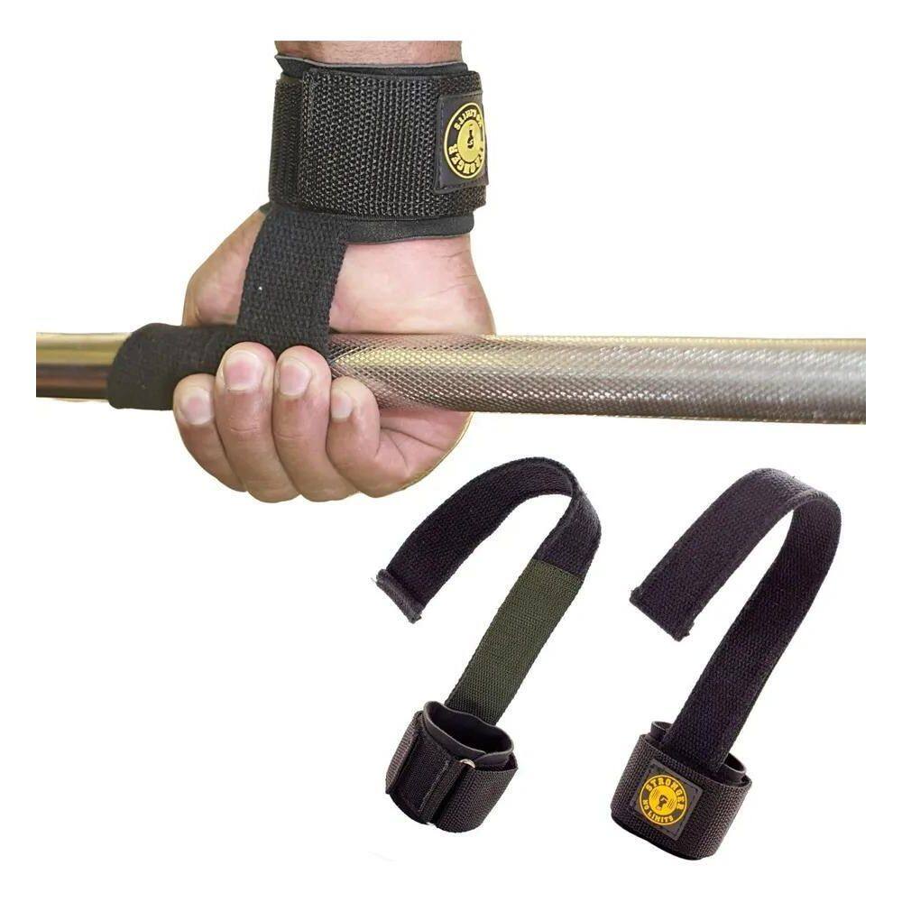 2X Straps Monster Par Academia Costas Punho Musculação Luva