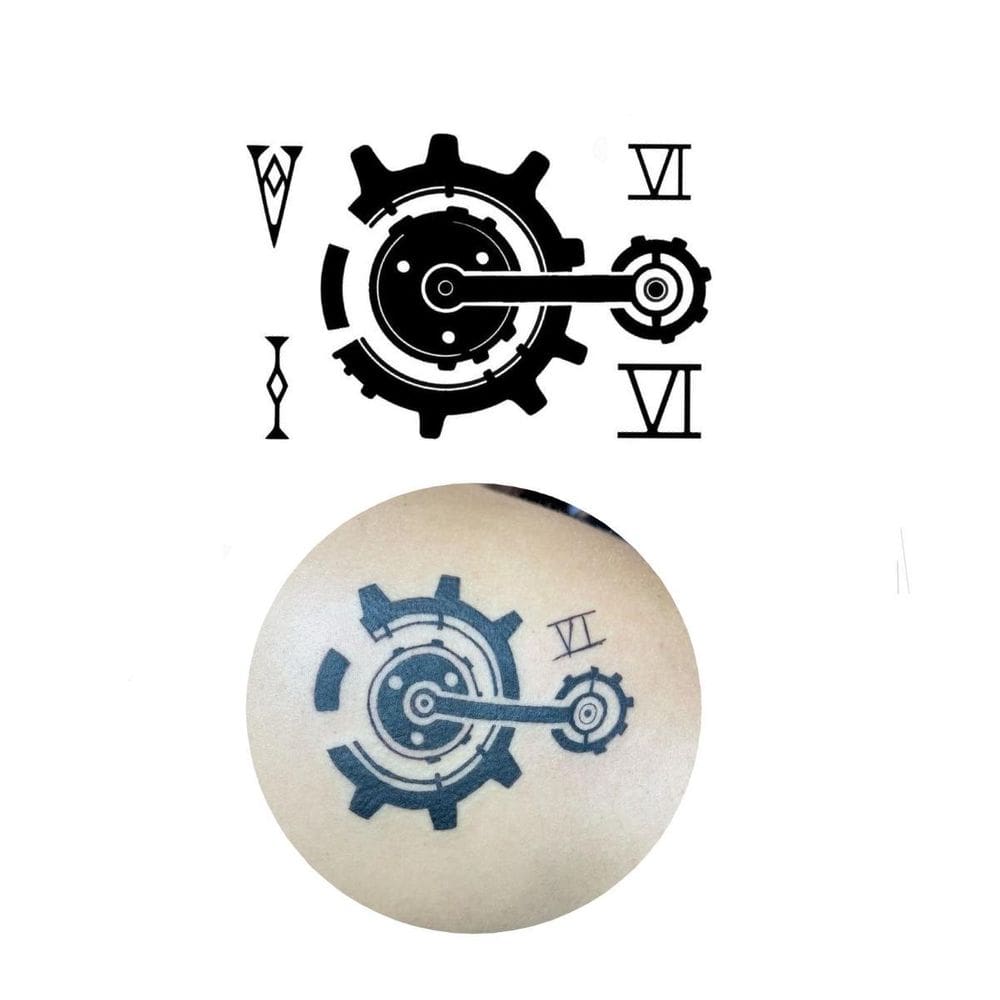 Tatuagem Temporária Cosplay Arcane Vi Modelo Preto