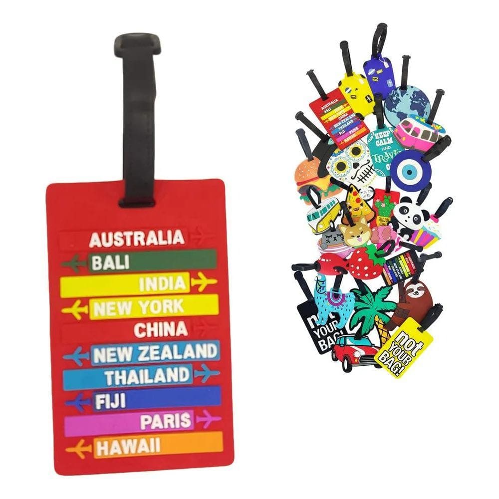 2X Identificador De Mala De Viagem Tag Bagagem Etiqueta Prem