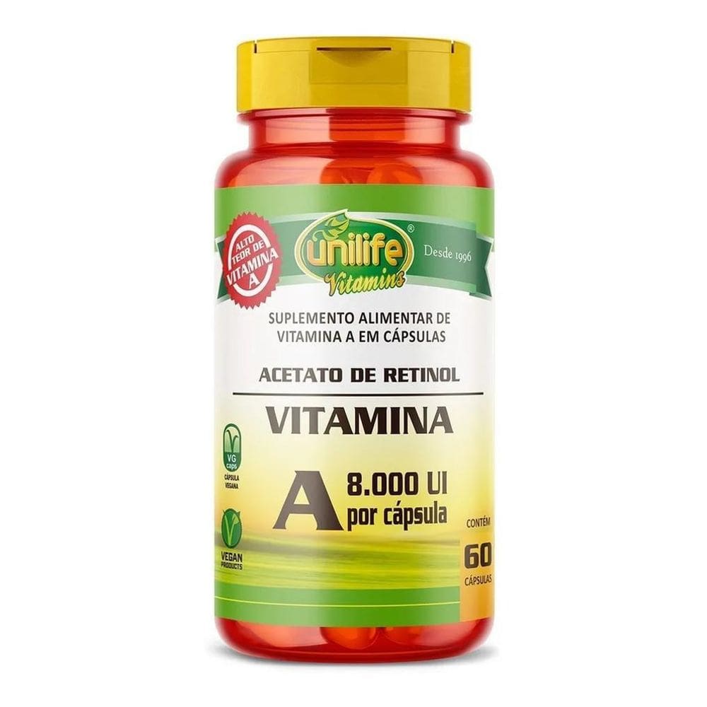 2X Vitamina A Acetato De Retinol Unilife 60 Cápsulas Sabor S