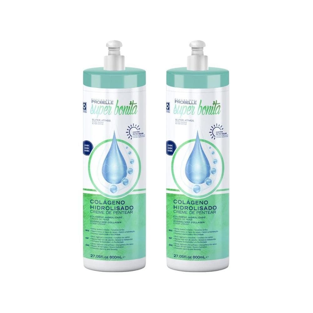 Creme Para Pentear Probelle Super Bonita 800Ml Colag Hid-2Un