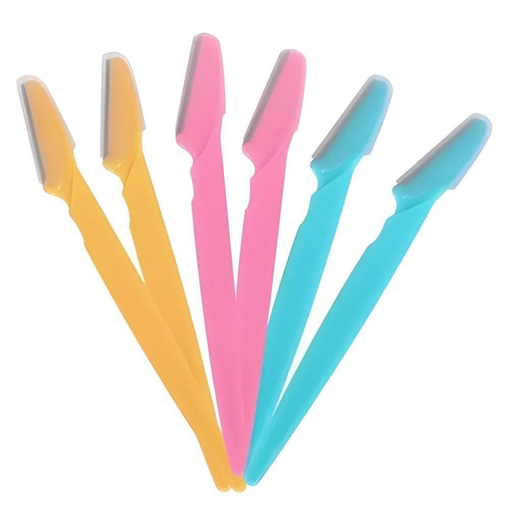 Kit 6 Lâminas Navalha Depilação Facial Feminina Sobrancelha