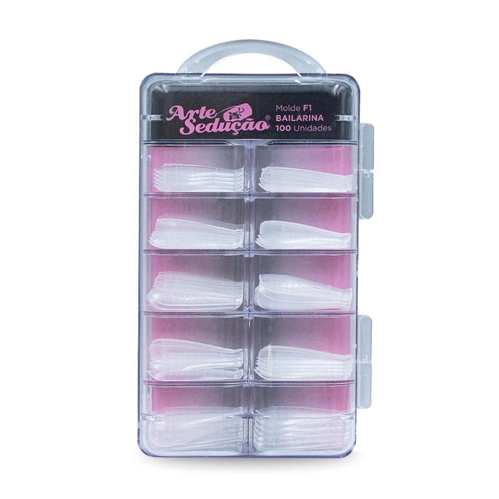 Molde F1 Bailarina Unhas De Gel, Arte Sedução, 100 Unidades