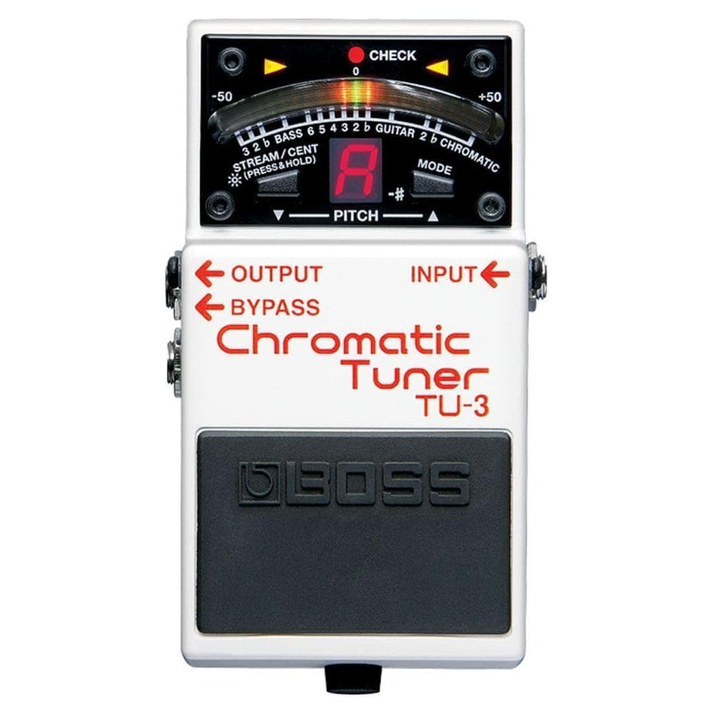 Pedal de afinador cromático BOSS TU-3 com desvio para guitarra/baixo