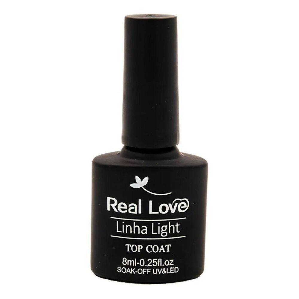 2X Top Coat Para Unhas Linha Light 8Ml - Real Love
