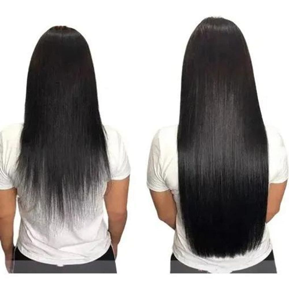 2X Cabelo Orgânico Liso Tic Tac Aplique Mega Hair 100% Organ