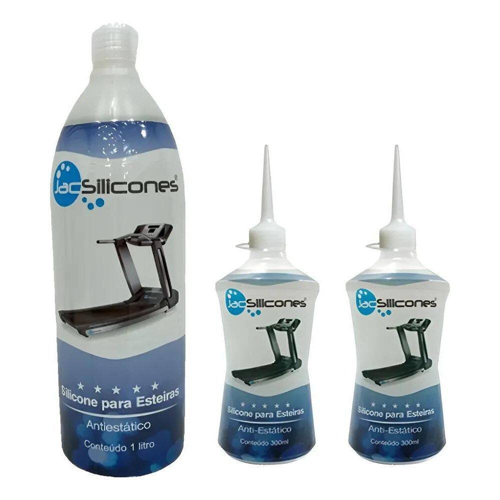 2X Silicone Lubrificante Esteiras Elétrica Jac 1 L + 2 Frasc