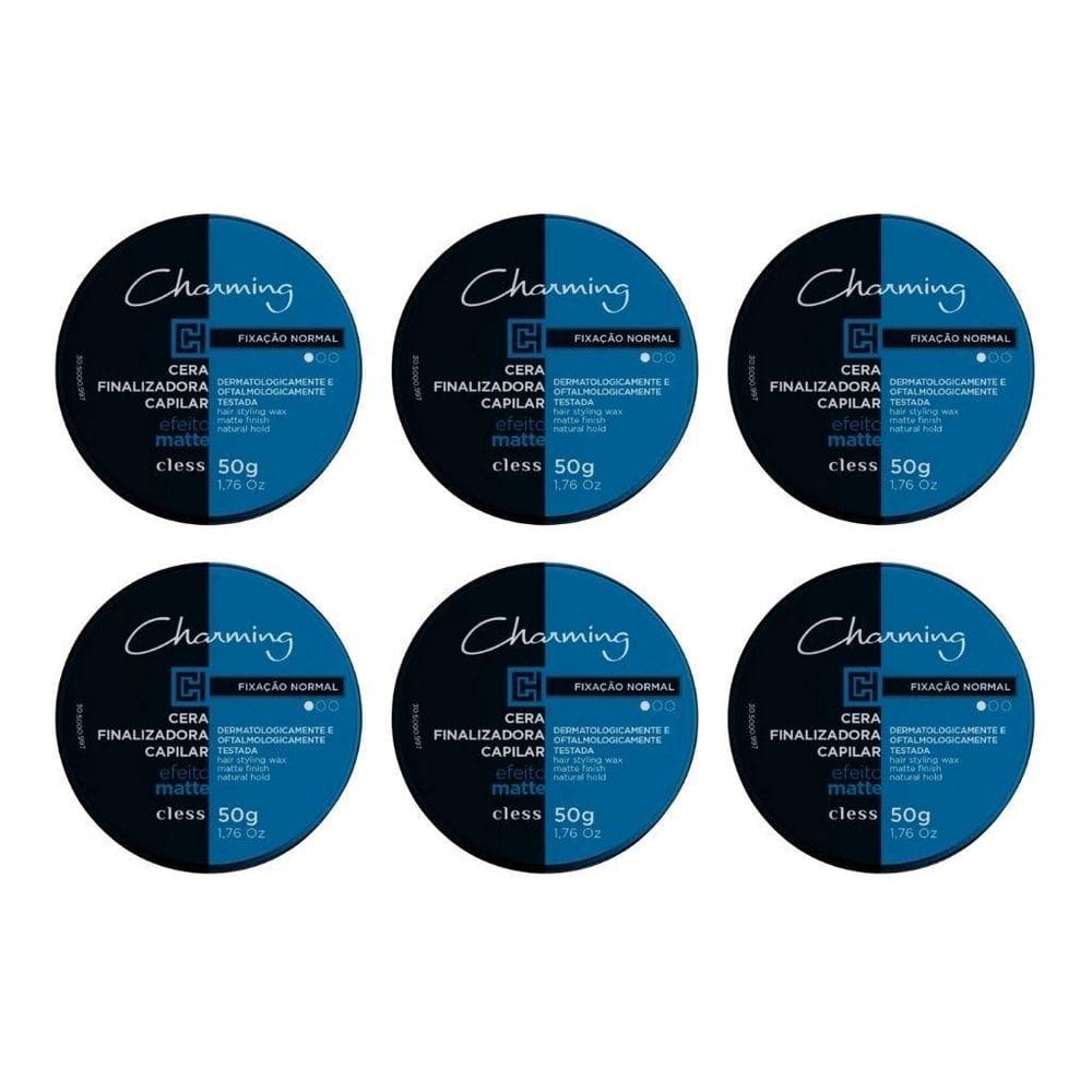 Cera Charming Capilar 50G Efeito Matte Normal - Kit Com 6Un