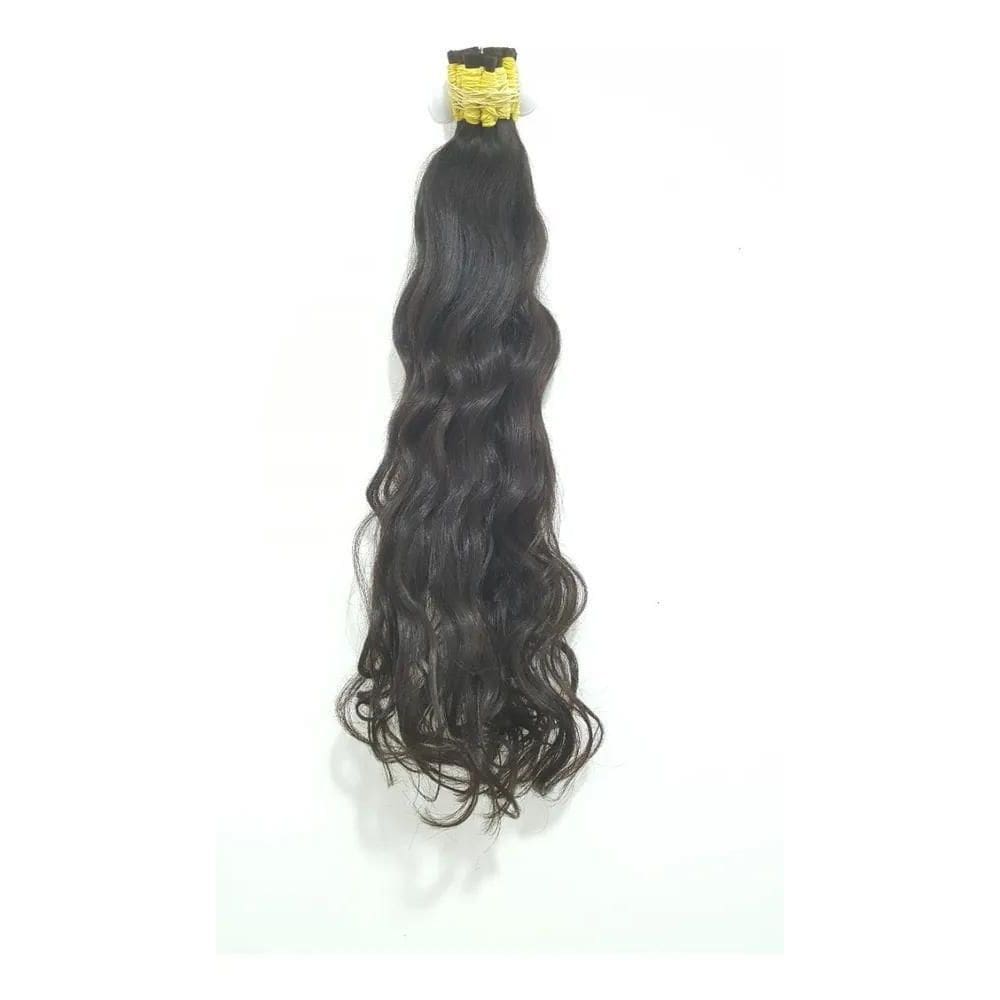 2X Cabelo 100% Humano Para Mega Hair Ondulo De 60/65Cm, 50Gr