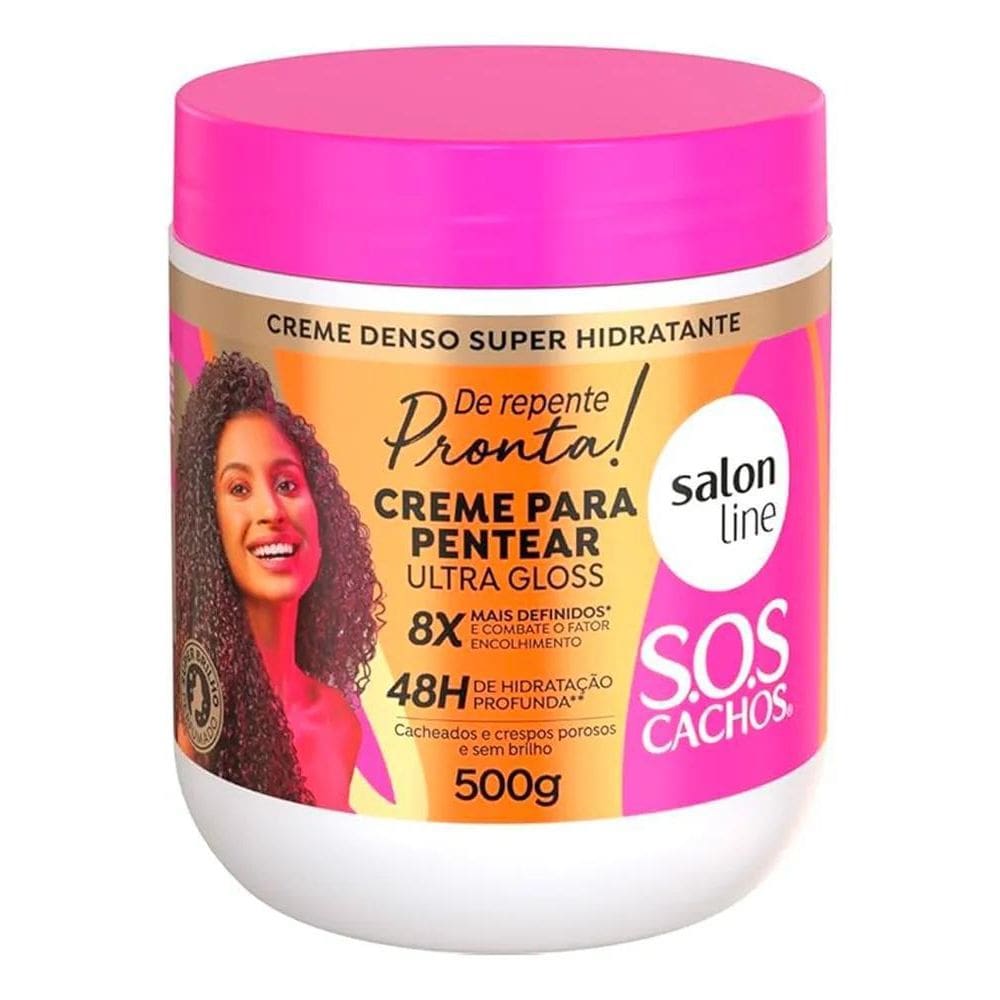 2X Salon Line Sos De Repente Pronta Creme Pentear 500G