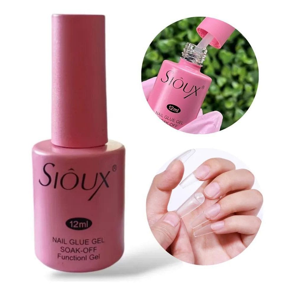 2X Cola Unha Softgel Alongamento Unhas Postiça Soft Gel Siou