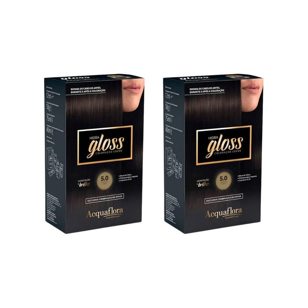 Coloraçao Acquaflora Hidra Gloss 5.0 Cast Claro-Kit C/2Un