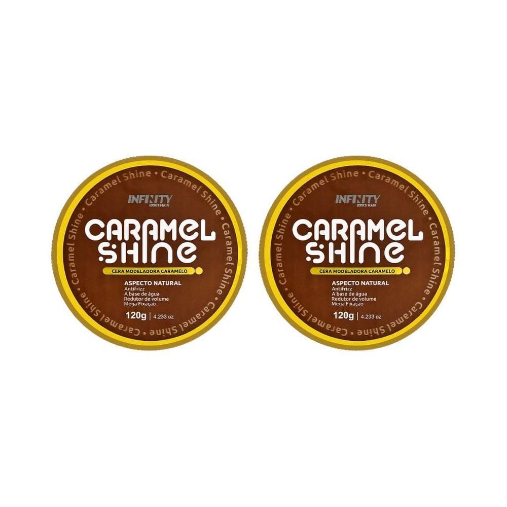 Pomada Capilar Infinity Caramel Shine Cera 120G-Kit C/2Un