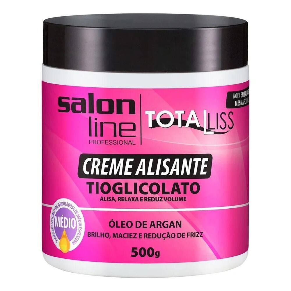 2X Creme Alisante Óleo De Argan Médio Salon Line 500G