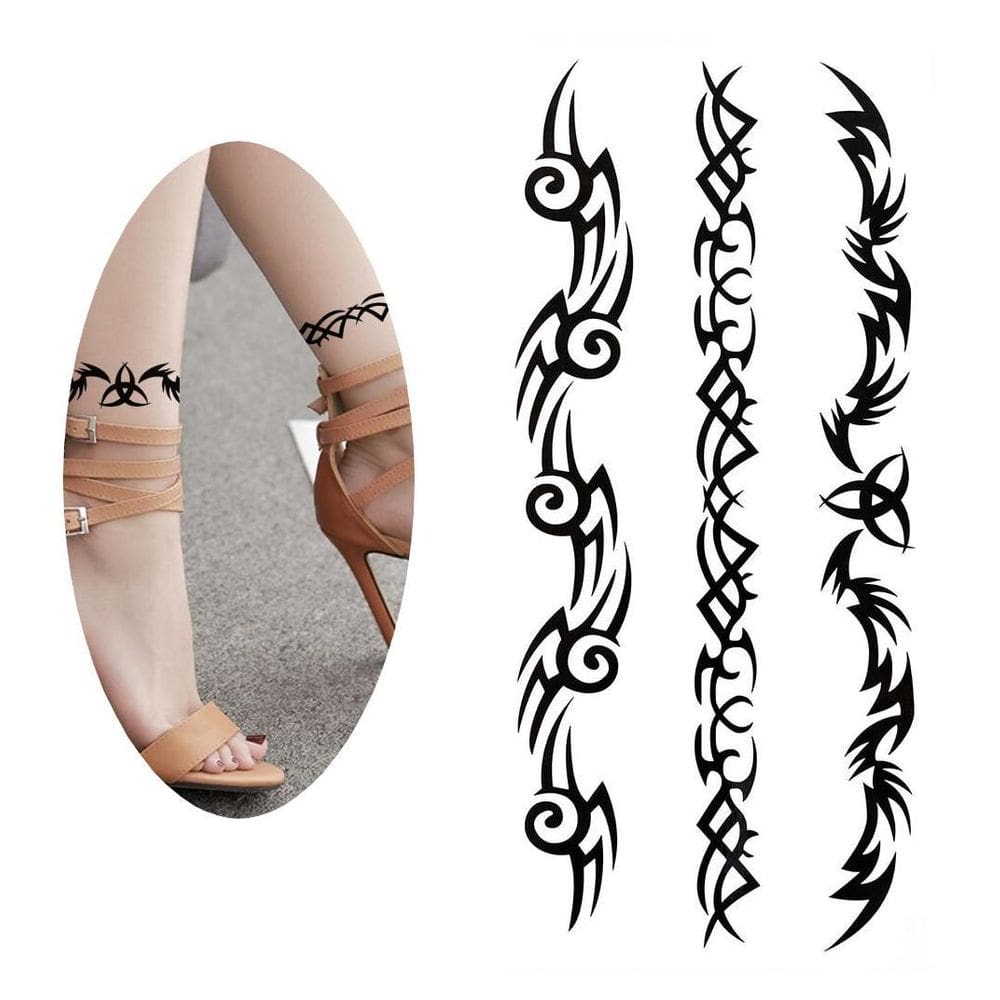 Tatuagem Tribal Cartela Modelo Preto Estilo Moda