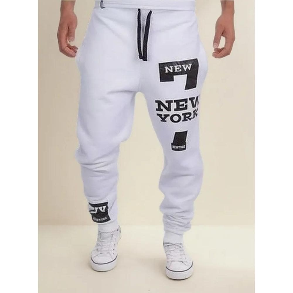 3X Calça Moletom Slim Jogger New York Plus Size Extra G4/ G