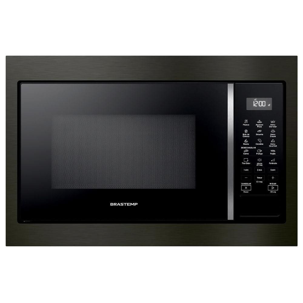 Micro-ondas de Embutir Brastemp Eclipse Collection com 32 Litros de Capacidade Black Inox - BM146AP