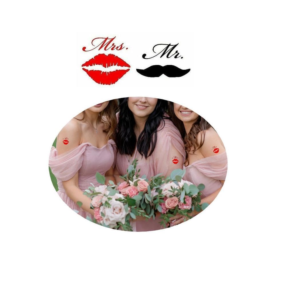 Tatuagem Temporária Padrinhos Madrinhas Casamento Folha A4