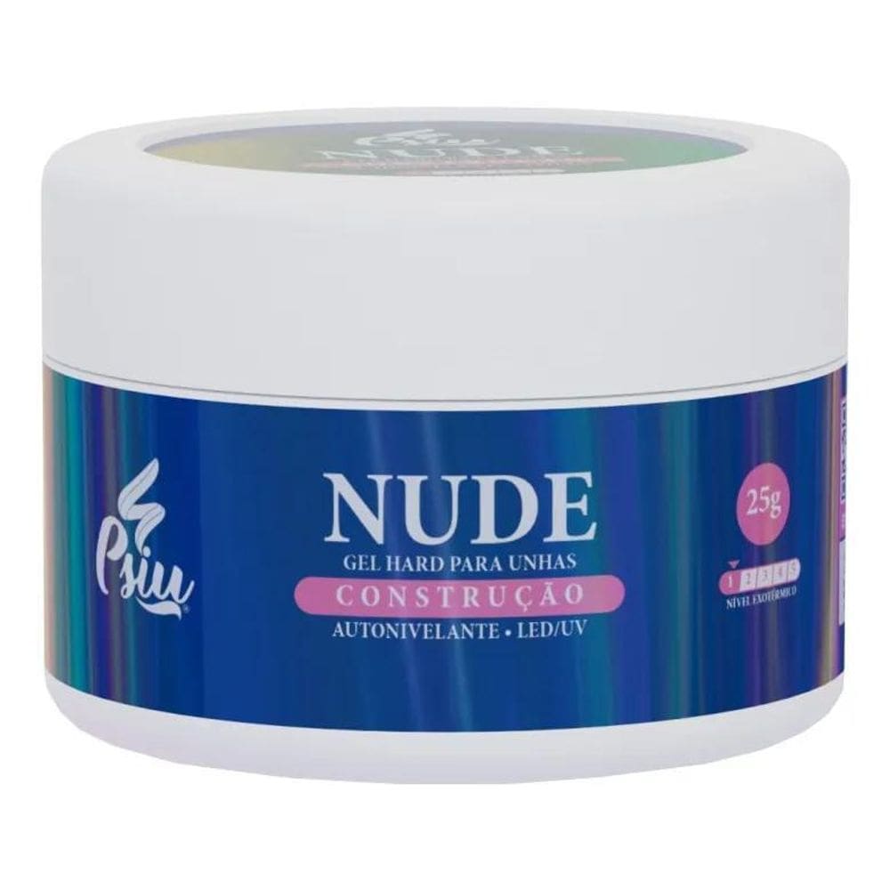 2X Psiu Gel Led/Uv 25G Autonivelante Nude Unha Manicure Acri
