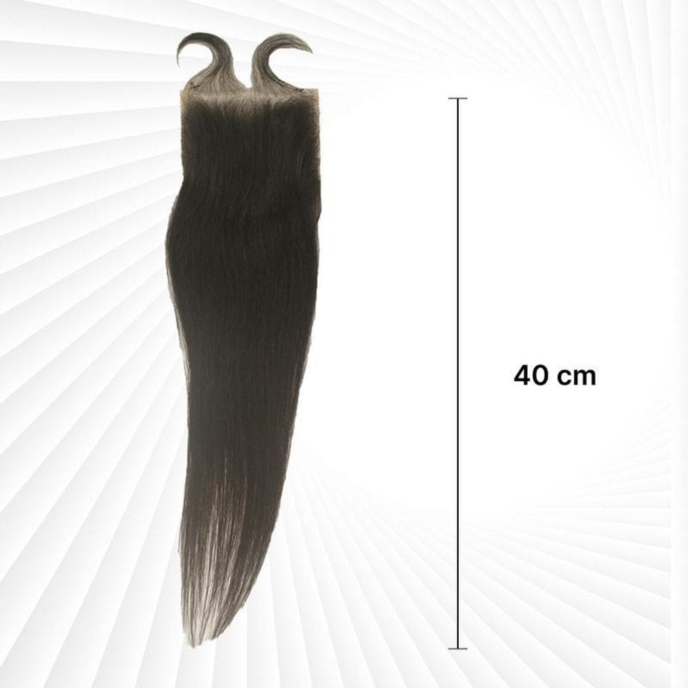 Aplique Frontal Lace Topo 4X4 Cabelo Humano Liso 40Cm