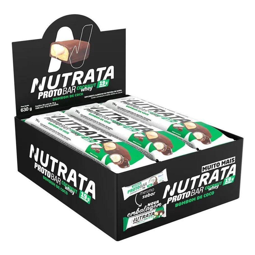 2X Suplemento En Barra Nutrata Proteínas Sabor Coconut Whey