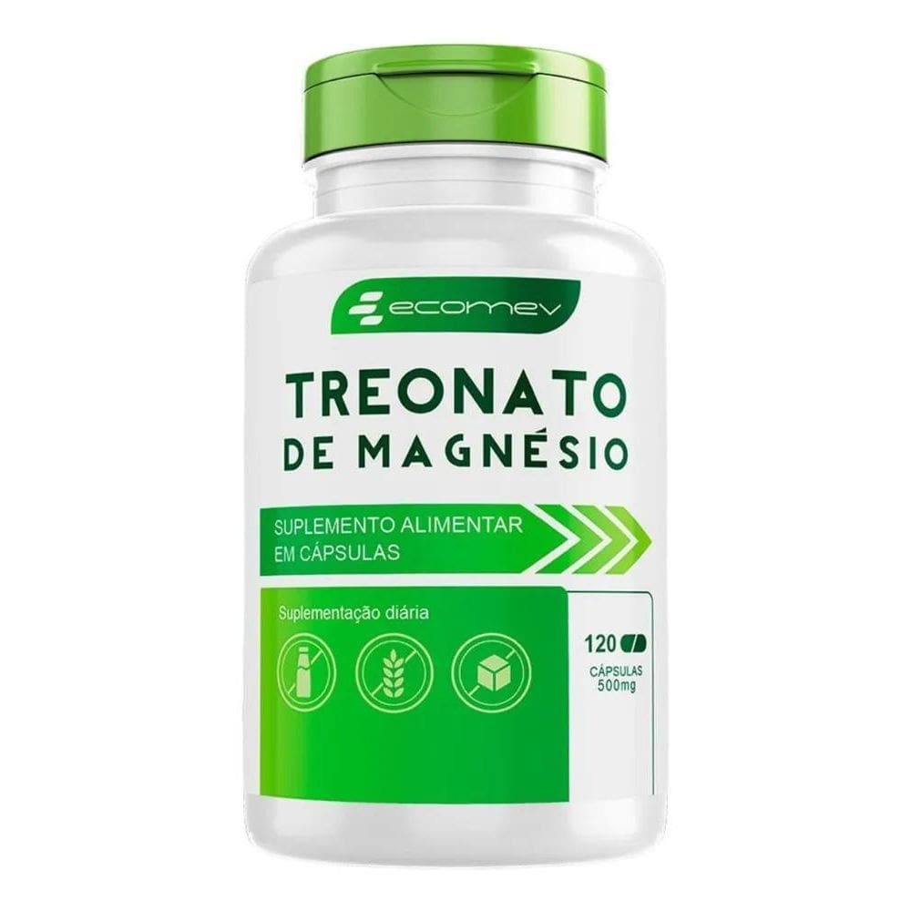 2X Magnésio L-Treonato  500Mg  Puro Concentrado Premium 120C