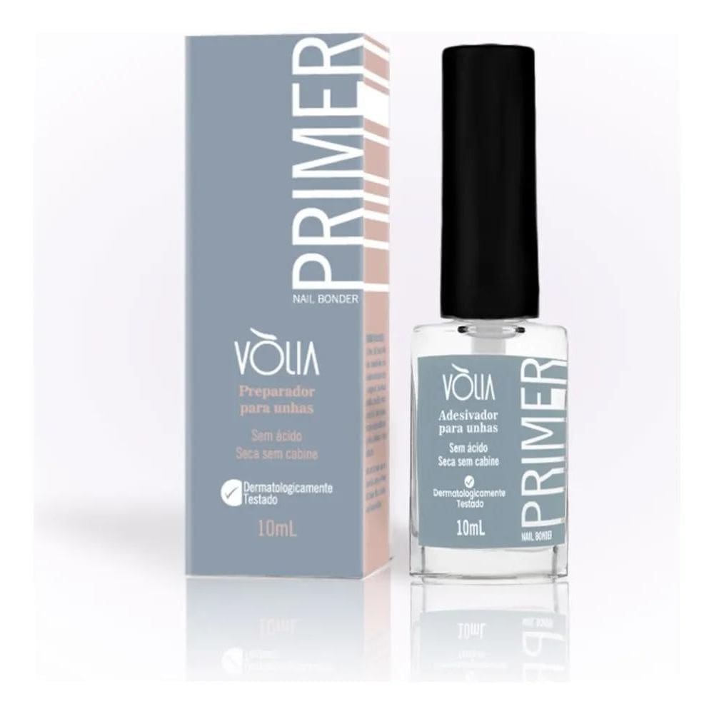 2X Primer Sem Ácido Vólia 10Ml Preparador Adesivador De Unha