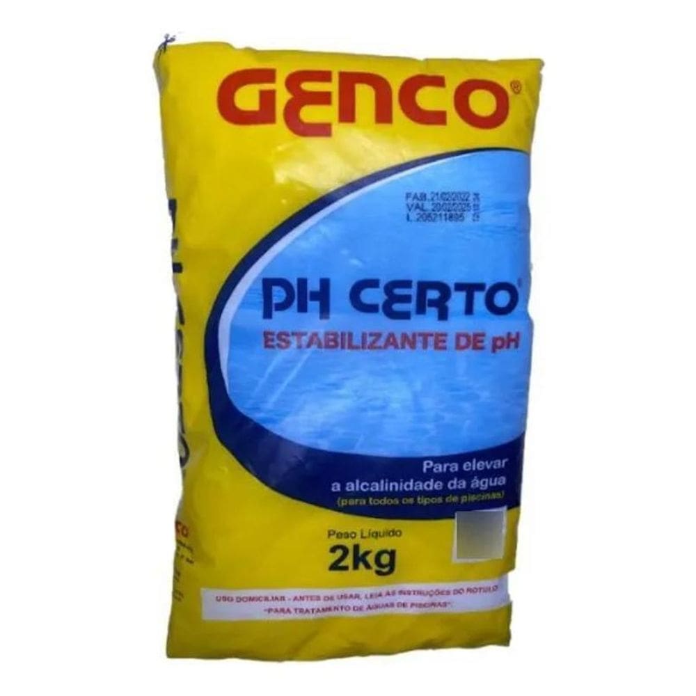 2X Ph Certo Genco Elevador De Alcalinidade Piscinas 2Kg