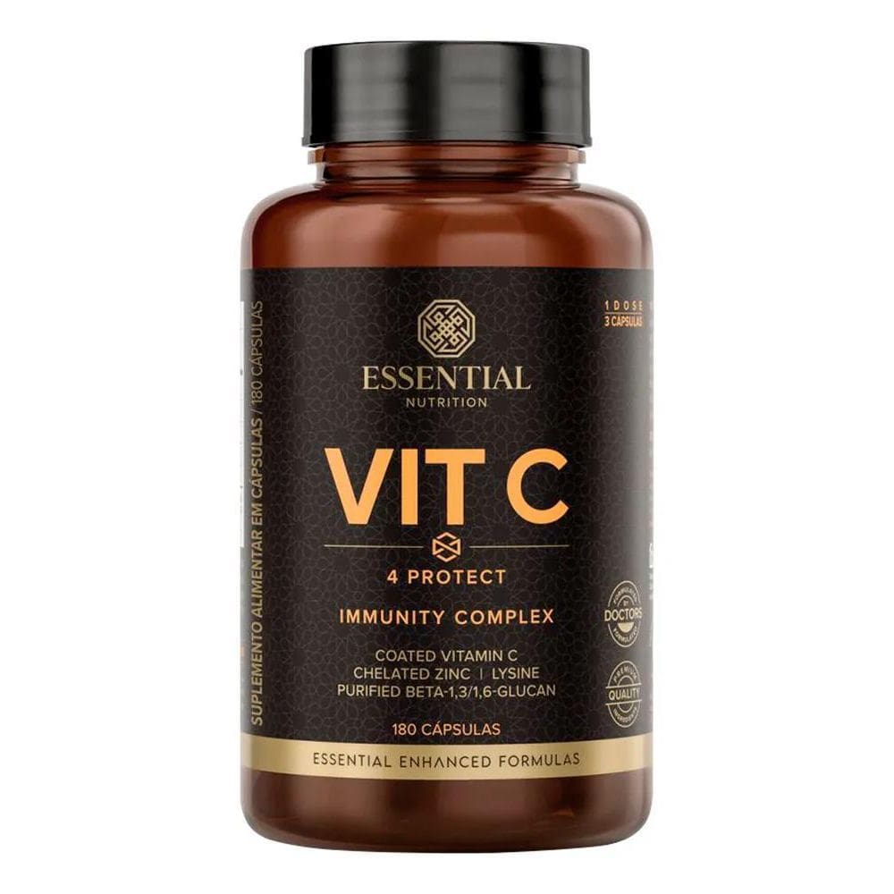 2X Vitamina C Vit Protect 180 Caps Essential Nutrition Sabor