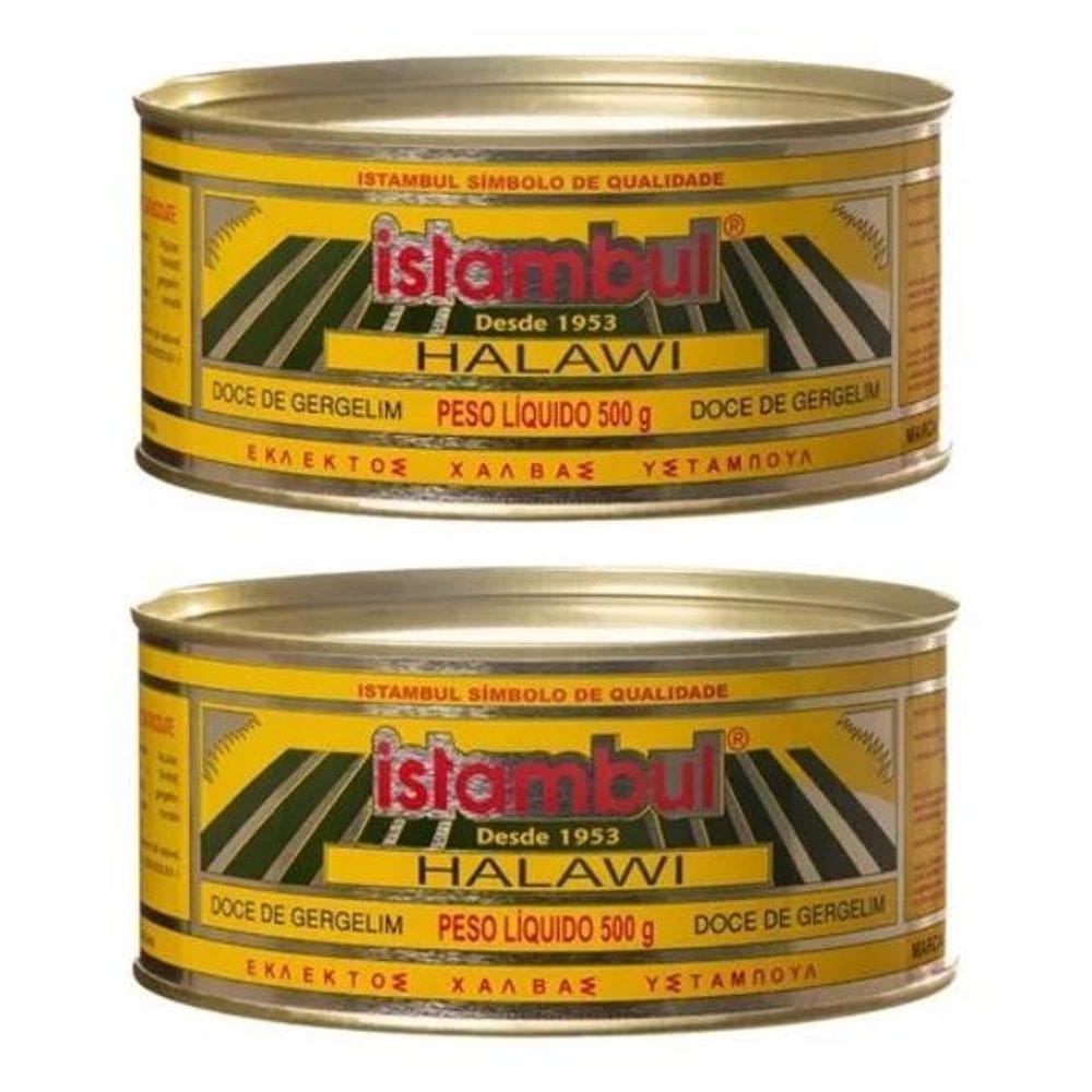 Kit 2 Halawi Istambul Doce Gergelim Raleu Tradicional 500G