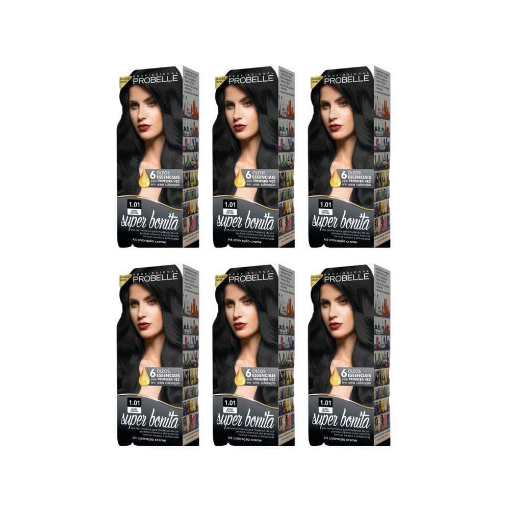 Coloraçao Probelle Super Bonita 1.01 Preto Carvao - 6Un