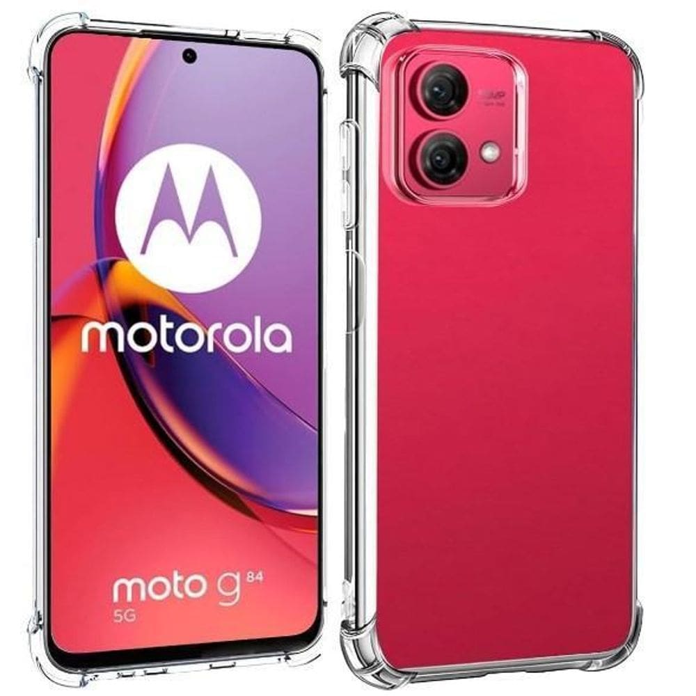 Capa Em Gel Air Cushion Para Moto G84 - Transparente