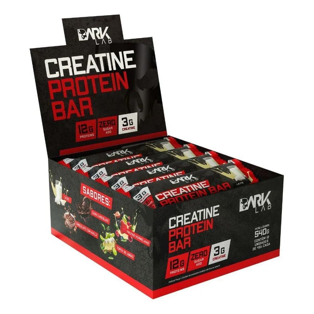 2X Creatine Protein Bar 12 Un 45G Dark Lab Sabor Ninho