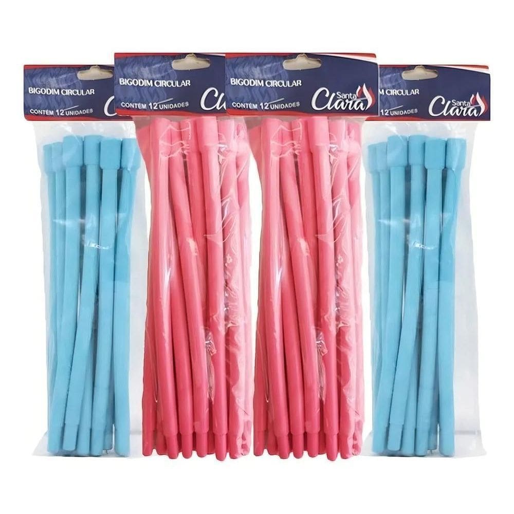 2X Bigodim Bigudinho Circular Nº2 Kit 48 Unidades - Santa Cl