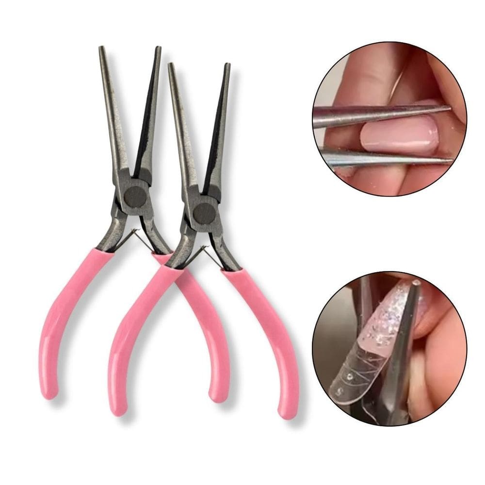 Kit 2 Alicates Modeladores Curvatura Unha Gel Fibra Acrygel