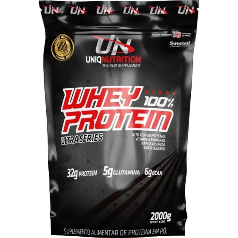 2X Whey 100% Protein 2Kg Uniq Nutrition Sabor Baunilha