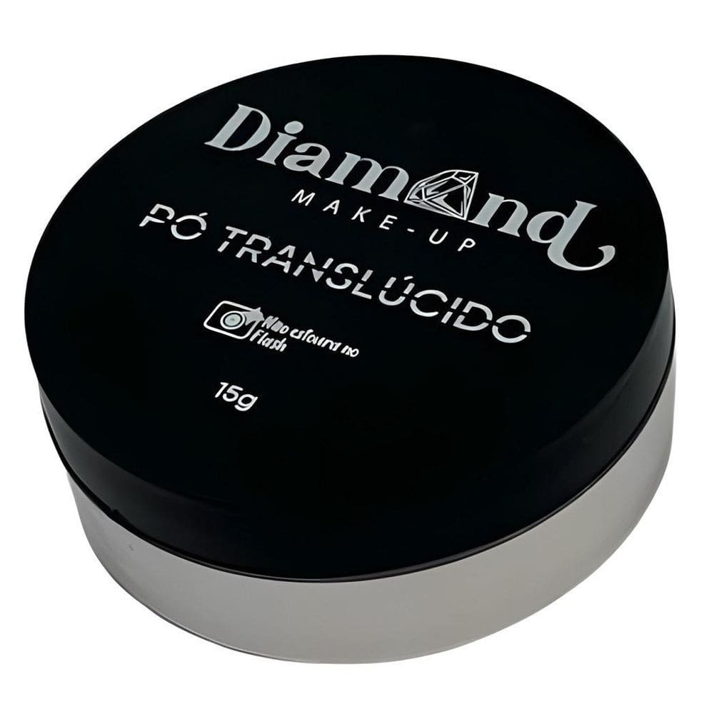 Pó Translúcido Diamond Make-Up Acabamento Leve Natural 15G