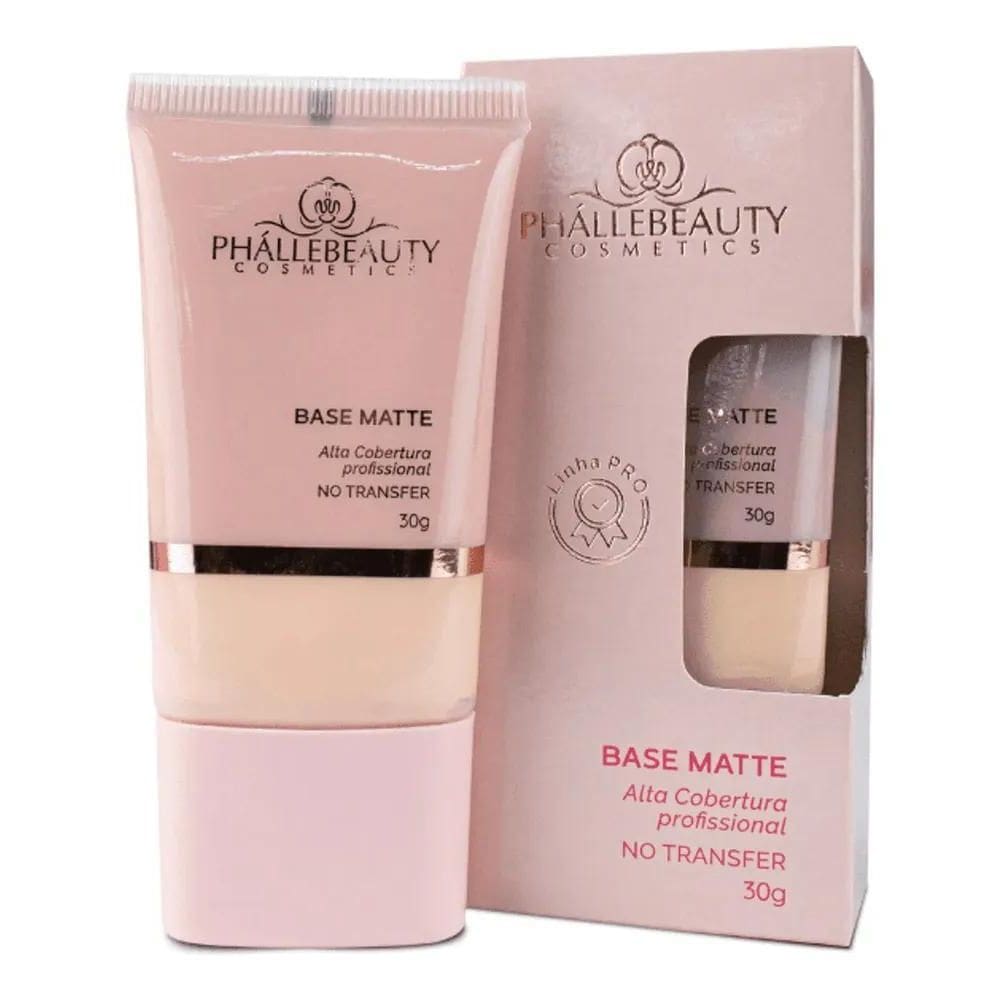 2X Base Matte Alta Cobertura Phallebeauty Pro Liquida