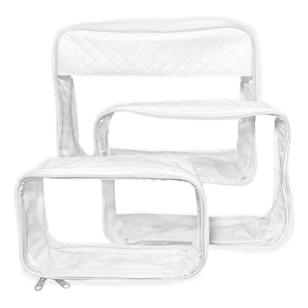 2X Kit 3 Pçs Organizador Mala Viagem Necessaire Transparente