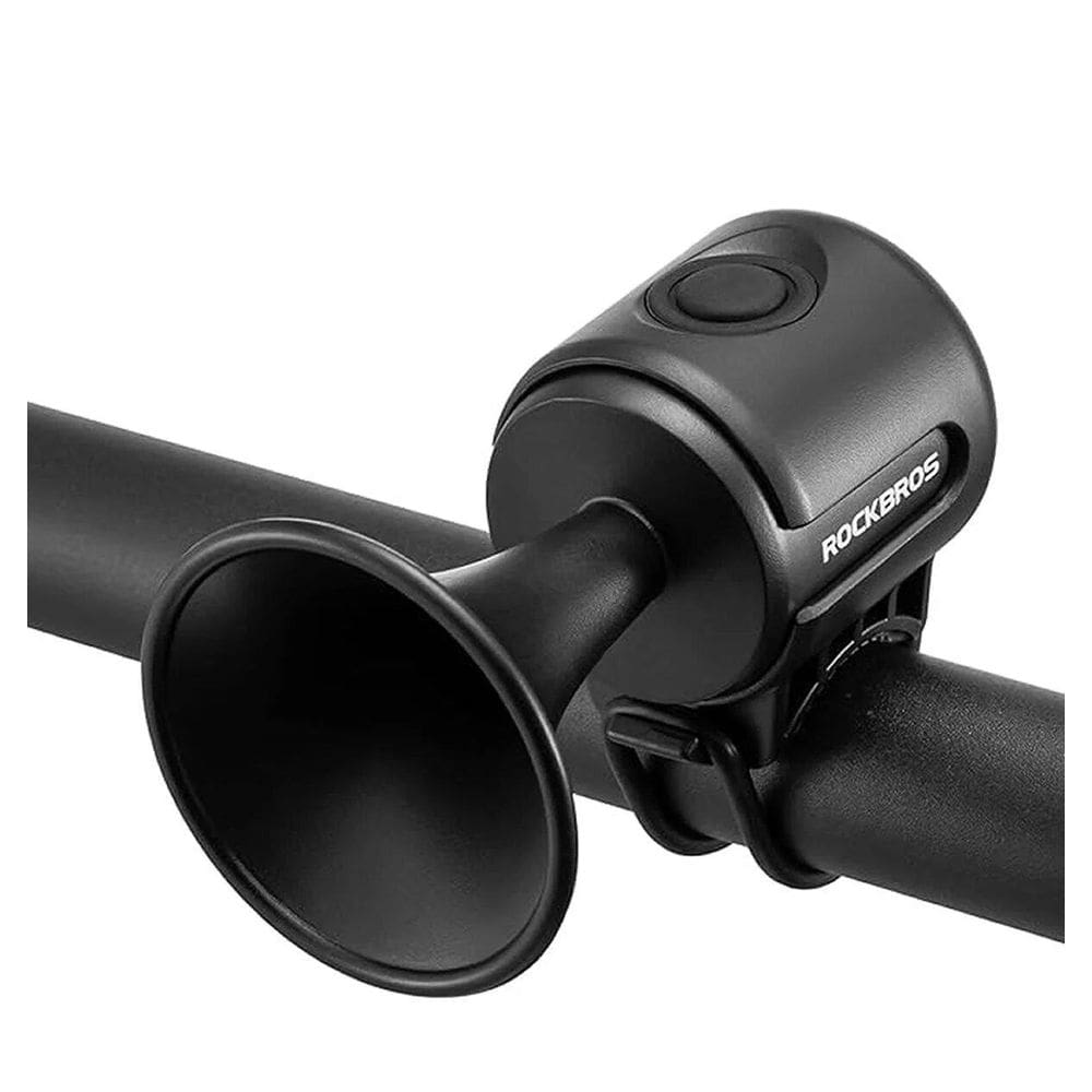 Buzina Bike Eletronica Premium Mini Corneta Preta Rockbross