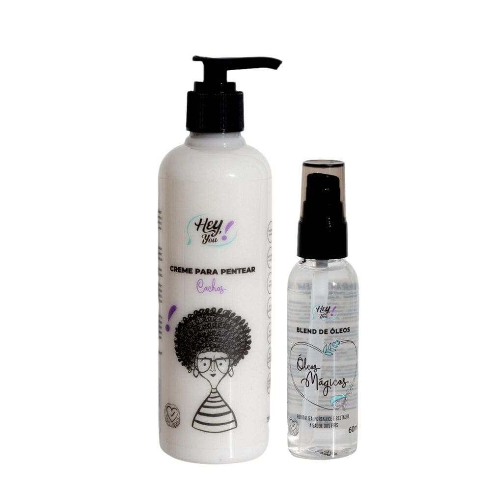 Kit Cachos Creme De Pentear E Blend De Óleos - Hey You