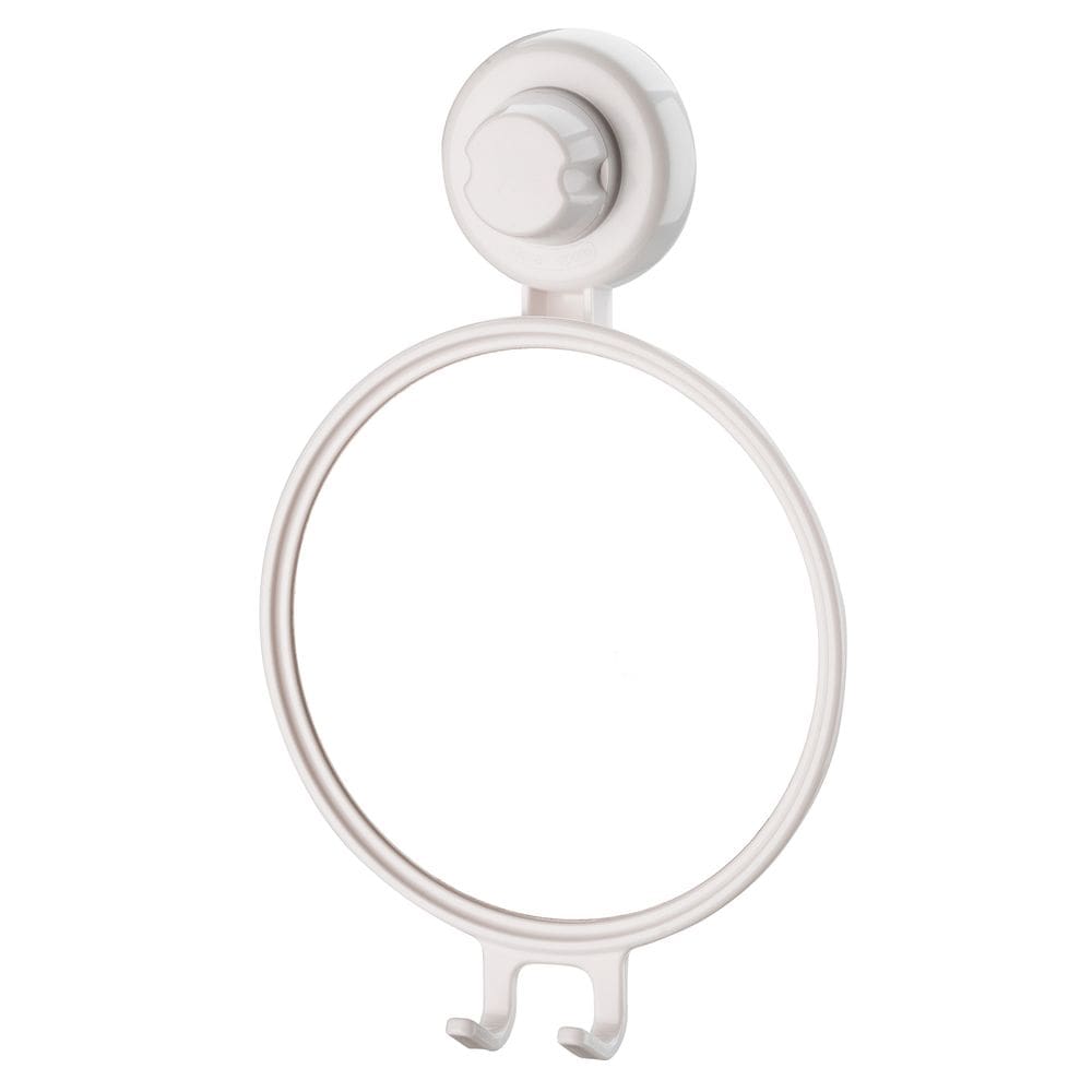 Espelho Antiembaçante Redondo Branco Fixa a vácuo não Embaça