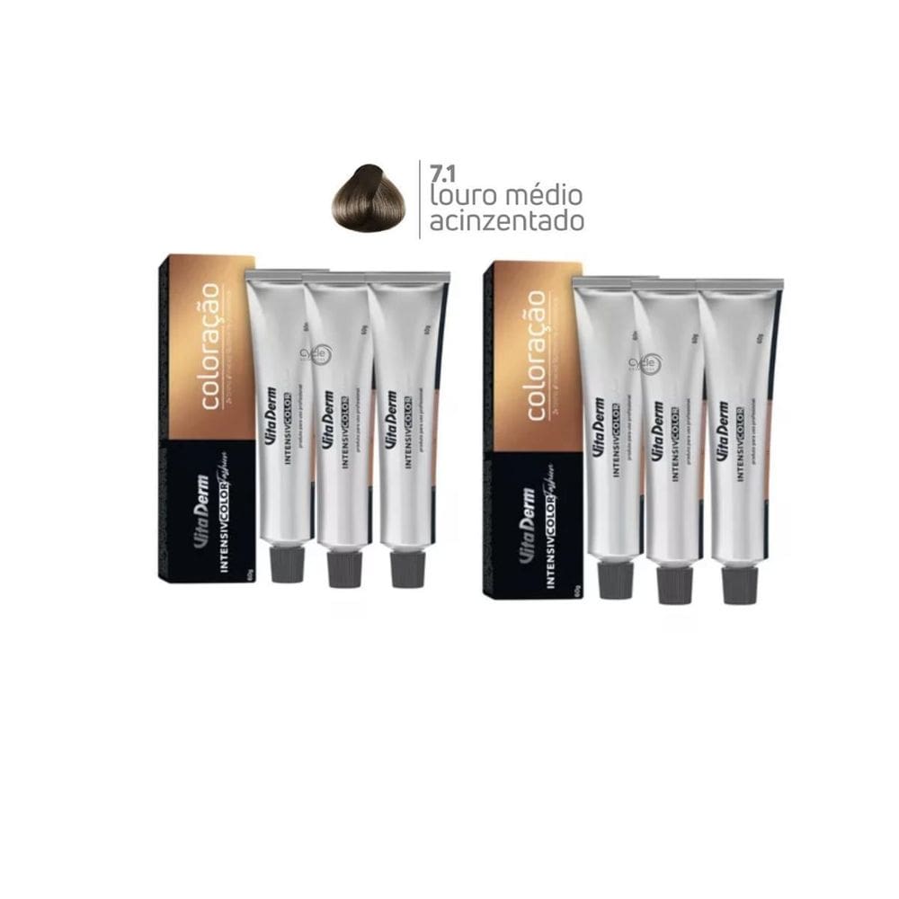 Coloraçao Intensive Color Fashion 6 Unidades 7.1 Vita Derm