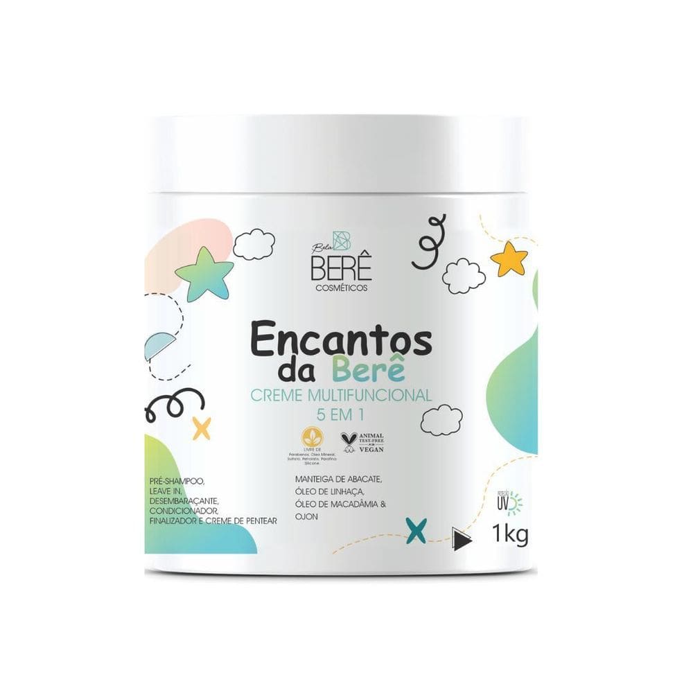 Creme De Pentear Infantil 5X1 Encantos Da Bere 1Kg Bela Bere